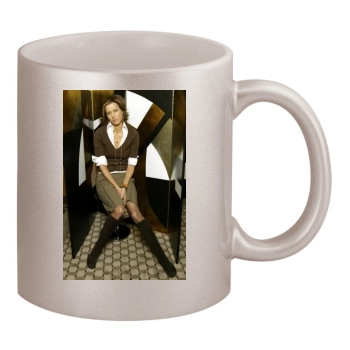 Tea Leoni 11oz Metallic Silver Mug