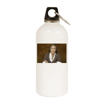 Tea Leoni White Water Bottle With Carabiner