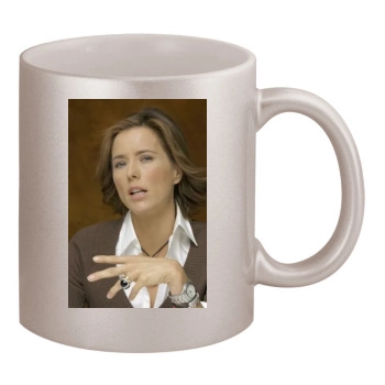 Tea Leoni 11oz Metallic Silver Mug