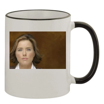 Tea Leoni 11oz Colored Rim & Handle Mug