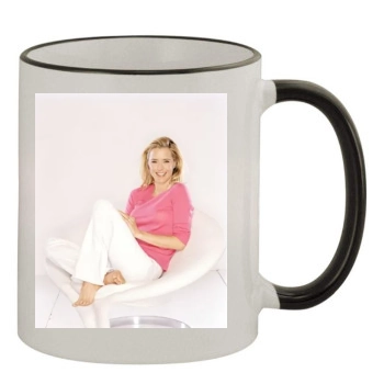 Tea Leoni 11oz Colored Rim & Handle Mug