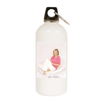 Tea Leoni White Water Bottle With Carabiner