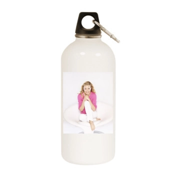 Tea Leoni White Water Bottle With Carabiner