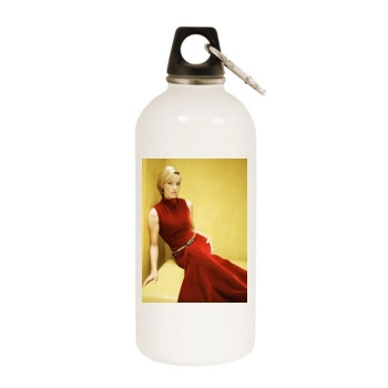 Tea Leoni White Water Bottle With Carabiner