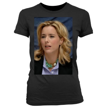 Tea Leoni Women's Junior Cut Crewneck T-Shirt