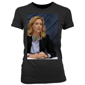 Tea Leoni Women's Junior Cut Crewneck T-Shirt