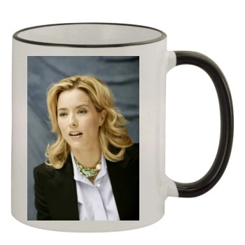 Tea Leoni 11oz Colored Rim & Handle Mug