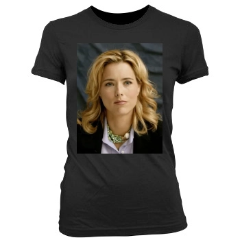 Tea Leoni Women's Junior Cut Crewneck T-Shirt