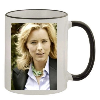 Tea Leoni 11oz Colored Rim & Handle Mug