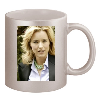 Tea Leoni 11oz Metallic Silver Mug