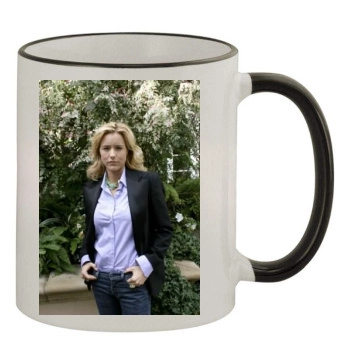 Tea Leoni 11oz Colored Rim & Handle Mug