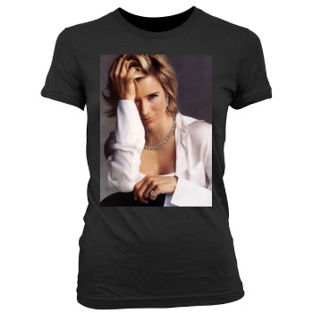 Tea Leoni Women's Junior Cut Crewneck T-Shirt