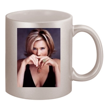 Tea Leoni 11oz Metallic Silver Mug