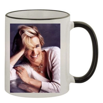 Tea Leoni 11oz Colored Rim & Handle Mug