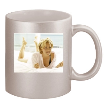 Tea Leoni 11oz Metallic Silver Mug