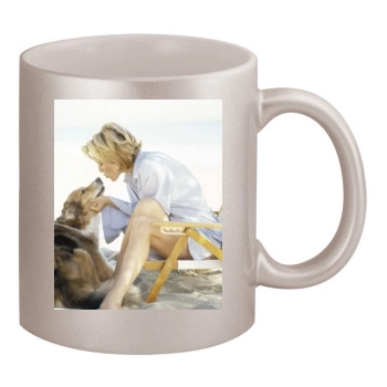 Tea Leoni 11oz Metallic Silver Mug