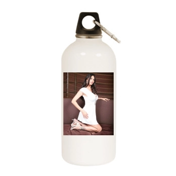 Tera Patrick White Water Bottle With Carabiner