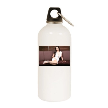 Tera Patrick White Water Bottle With Carabiner