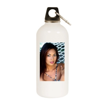 Tera Patrick White Water Bottle With Carabiner