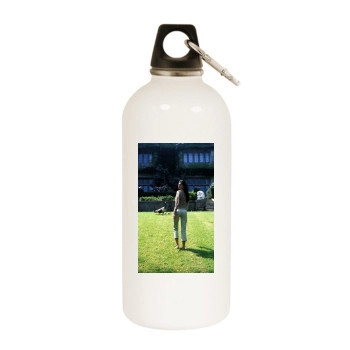 Tera Patrick White Water Bottle With Carabiner