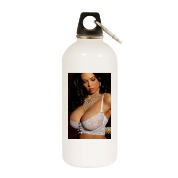 Tera Patrick White Water Bottle With Carabiner