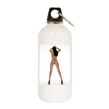 Tera Patrick White Water Bottle With Carabiner