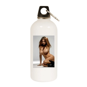 Tera Patrick White Water Bottle With Carabiner