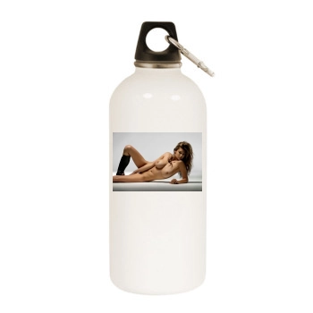 Tera Patrick White Water Bottle With Carabiner