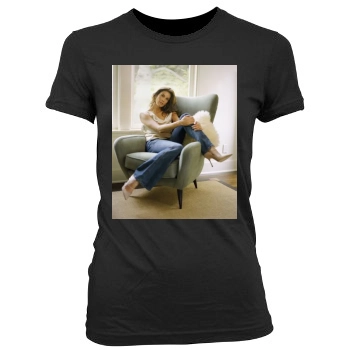 Teri Hatcher Women's Junior Cut Crewneck T-Shirt