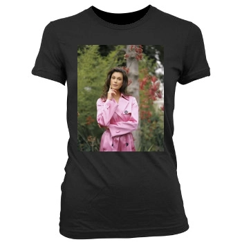 Teri Hatcher Women's Junior Cut Crewneck T-Shirt