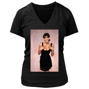 Teri Hatcher Women's Deep V-Neck TShirt