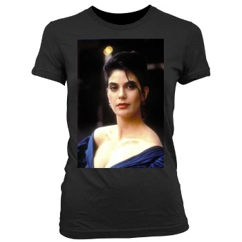 Teri Hatcher Women's Junior Cut Crewneck T-Shirt