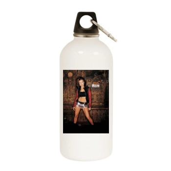 Thalia White Water Bottle With Carabiner