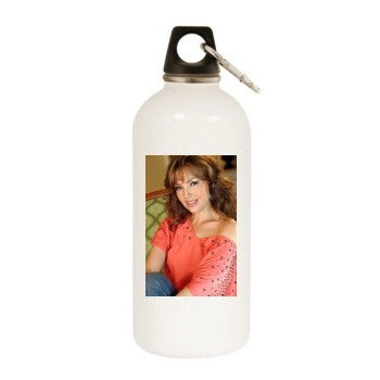 Thalia White Water Bottle With Carabiner