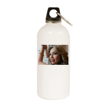 Thalia White Water Bottle With Carabiner