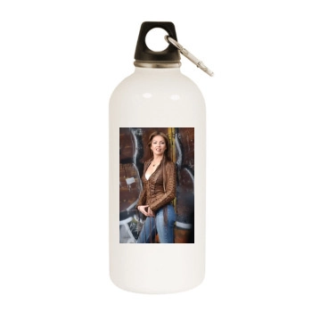 Thalia White Water Bottle With Carabiner