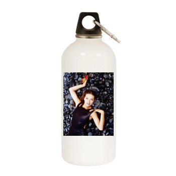 Thalia White Water Bottle With Carabiner