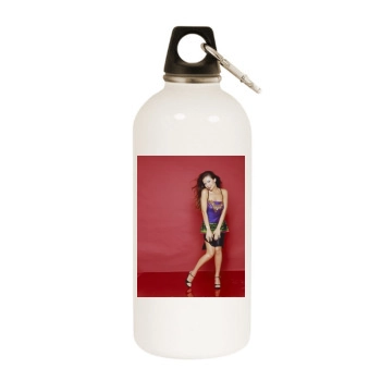 Thalia White Water Bottle With Carabiner