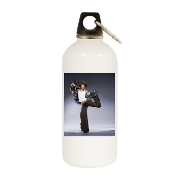 Thalia White Water Bottle With Carabiner