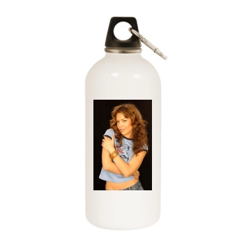 Thalia White Water Bottle With Carabiner