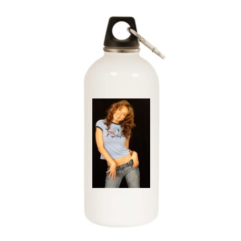 Thalia White Water Bottle With Carabiner