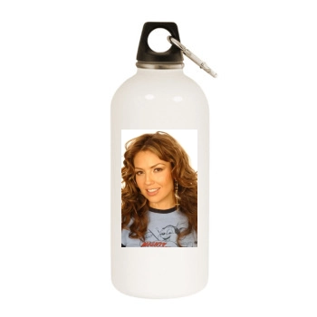 Thalia White Water Bottle With Carabiner