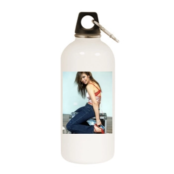 Thalia White Water Bottle With Carabiner