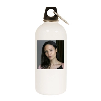 Thandie Newton White Water Bottle With Carabiner