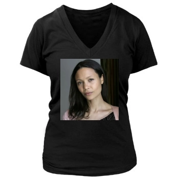 Thandie Newton Women's Deep V-Neck TShirt