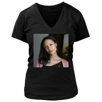 Thandie Newton Women's Deep V-Neck TShirt