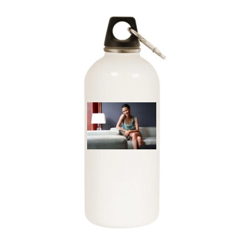 Thandie Newton White Water Bottle With Carabiner