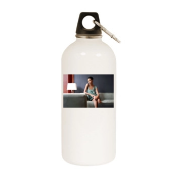 Thandie Newton White Water Bottle With Carabiner