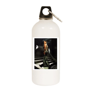 Thandie Newton White Water Bottle With Carabiner