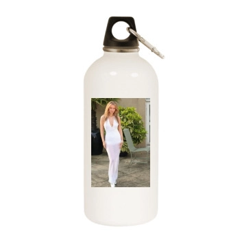 Tiffany Mulheron White Water Bottle With Carabiner